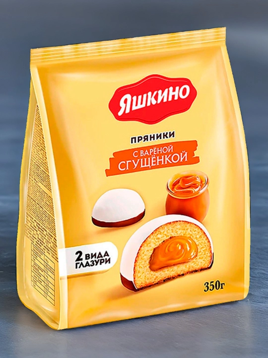 Pryaniklar Yashkino qaynatilgan quyultirilgan sut bilan, 350 g
