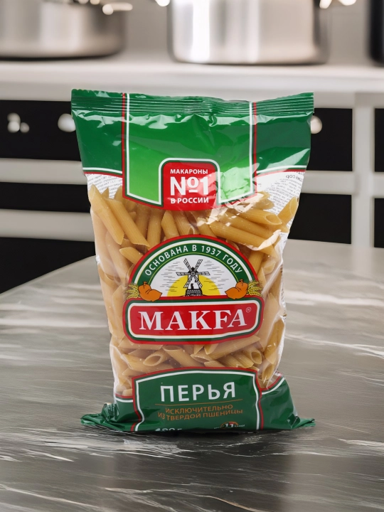 Макаронные изделия Makfa, перья, 400 г