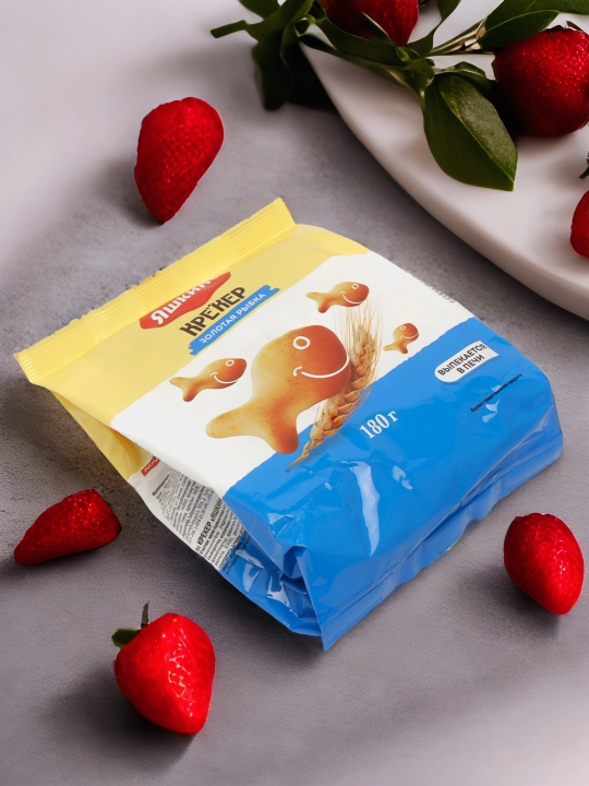 Pechenye kreker Yashkino, Oltin baliq, 180 g