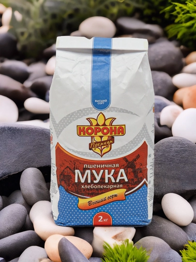 Мука "Корона", высший сорт, 2 кг — DANIHA-P0A08EC