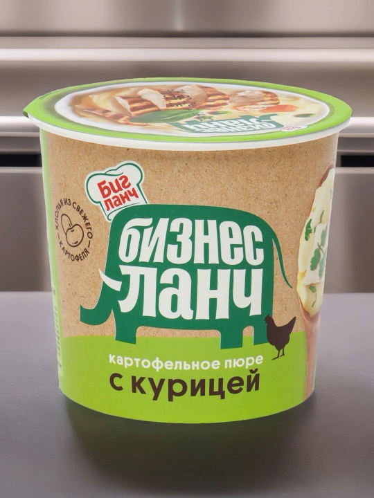 Пюре картофельное Бизнес Ланч, с курицей, 40 г стакан