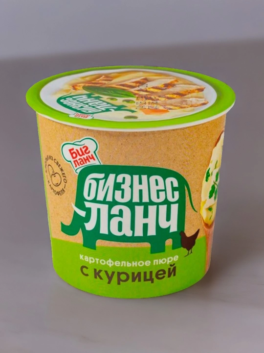 Пюре картофельное Бизнес Ланч, с курицей, 40 г стакан