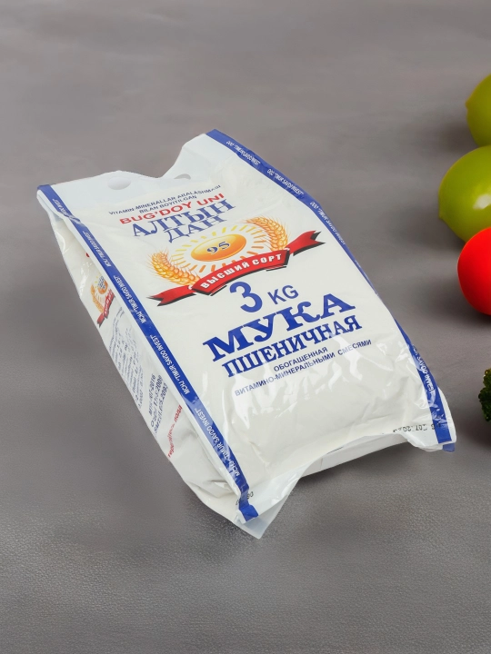 Мука пшеничная Алтын дан, высший сорт, 3 кг, П/П