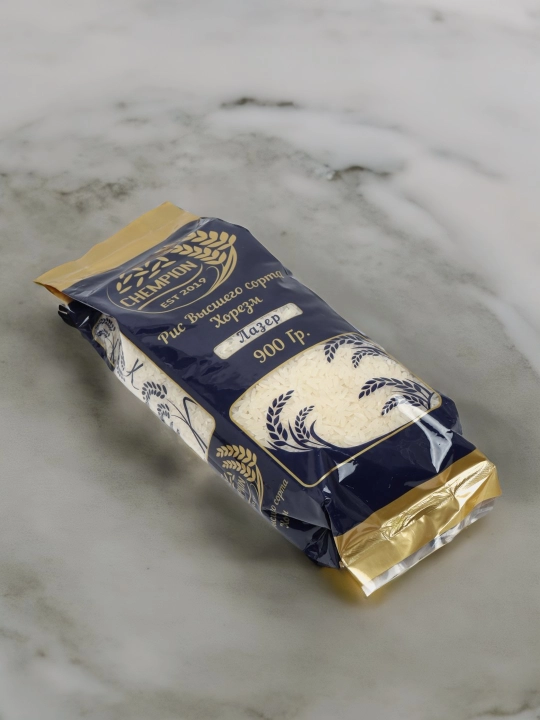 Рис "Лазер" Chempion Хорезм, высший сорт, 900 г