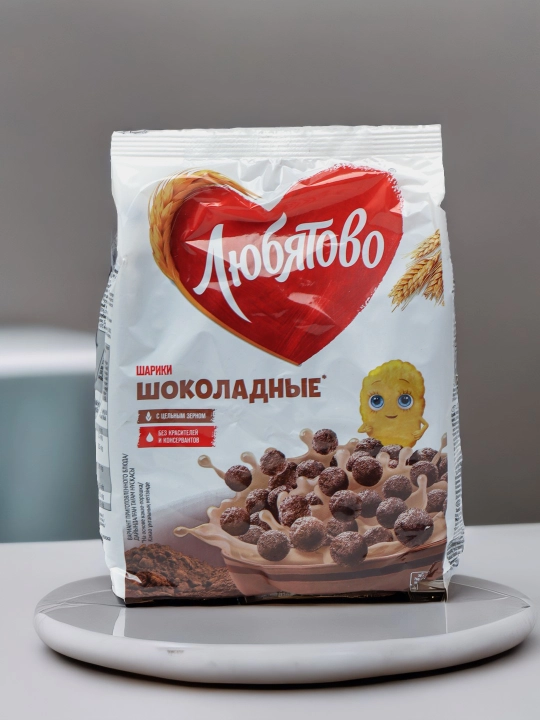 Tayyor nonushta Lyubyatovo, shokoladli sharlar, 200 g