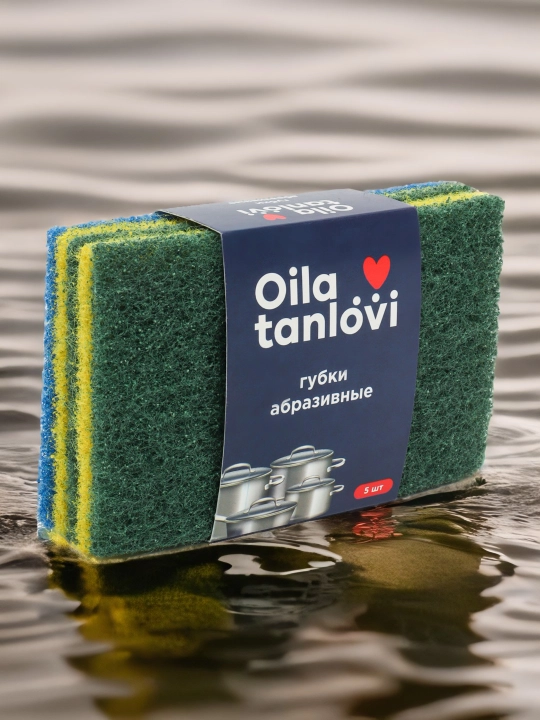 Губки абразивные Oila tanlovi для стойких загрязнений, 5 шт