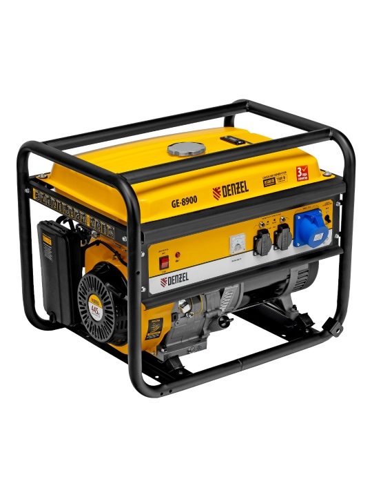 Generator DENZEL GE-8900, benzinli, 8,5 kVt, 230 V, qo‘lda ishga tushirish, 94639