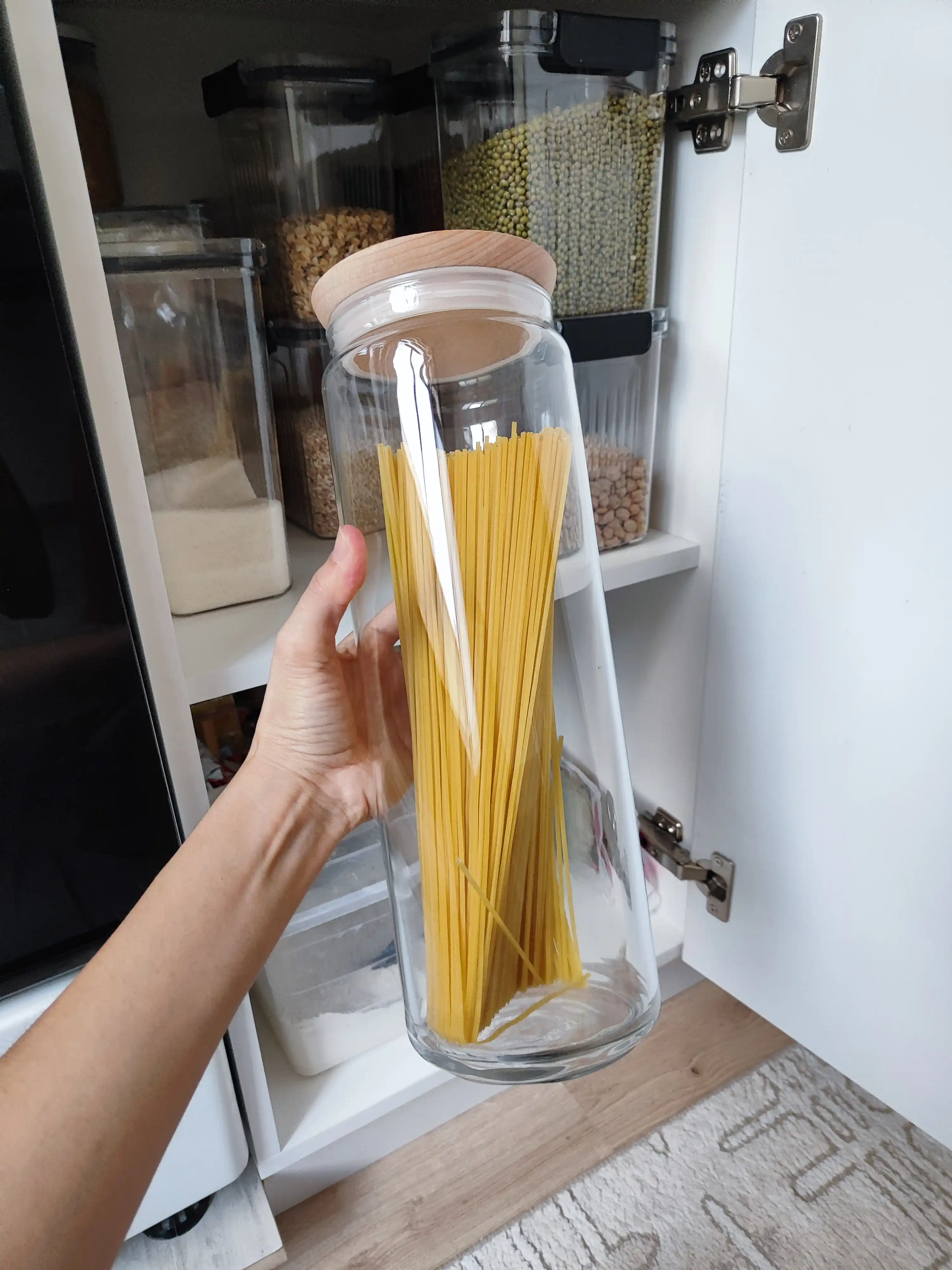Стеклянная банка для сыпучих продуктов с деревянной крышкой Luminarc, 6 объемов на выбор