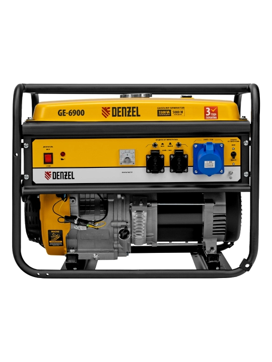 DENZEL GE-6900 generatori, benzinli, 5,5 kVt, 230 V, qo‘lda ishga tushirish, 94637