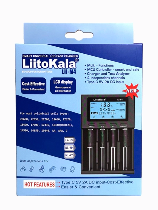 Зарядное устройство Liitokala Lii-m4