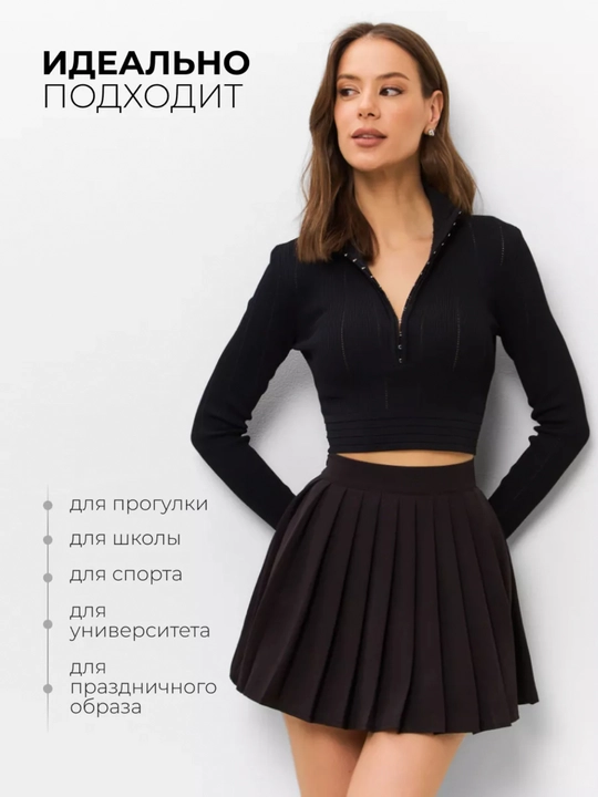 Ayollar uchun shortilar-mini yubka, yoz, sport, tennis uchun, plisse, kalta maktab yubkasi