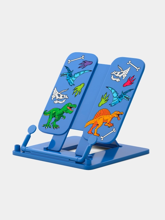 Подставка для книг пластиковая ErichKrause Dino Planet, синий 58072
