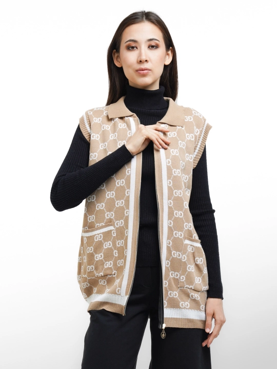 Qulf va yoqali Didov Triko, ayollar nimchasi, kundalik kiyim uchun, zamonaviy, oversize
