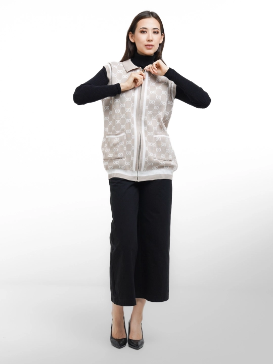 Qulf va yoqali Didov Triko, ayollar nimchasi, kundalik kiyim uchun, zamonaviy, oversize