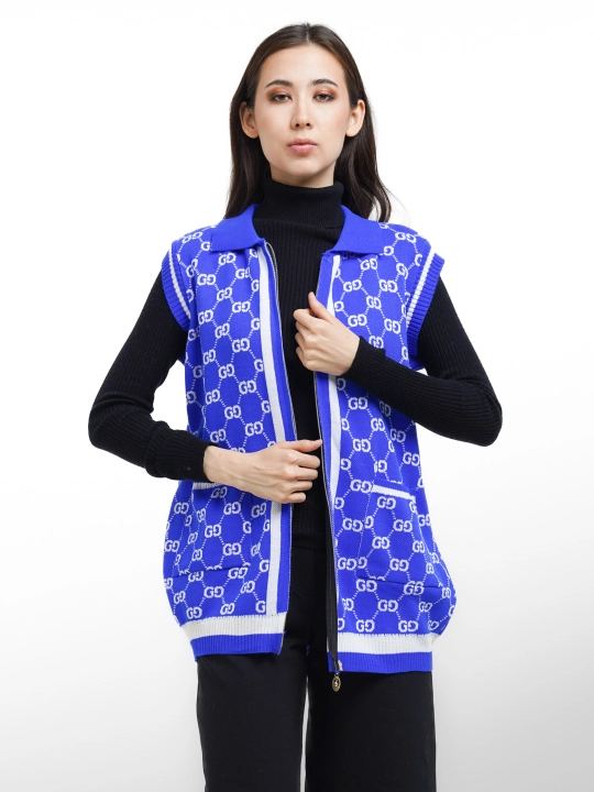 Qulf va yoqali Didov Triko, ayollar nimchasi, kundalik kiyim uchun, zamonaviy, oversize