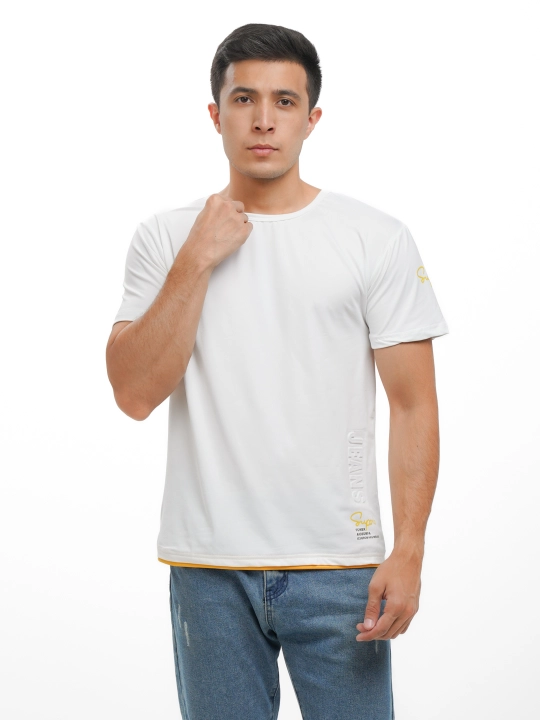 Футболка, мужская одежда, короткий рукав, с принтом, S-XL - 