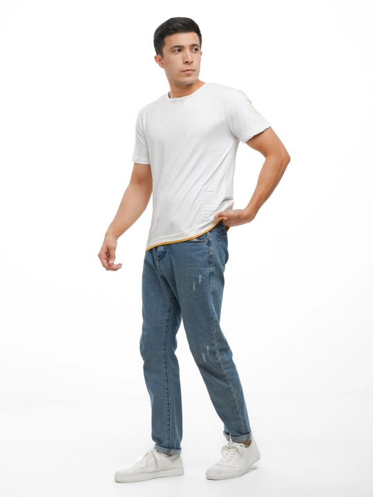 Футболка, мужская одежда, короткий рукав, с принтом, S-XL
