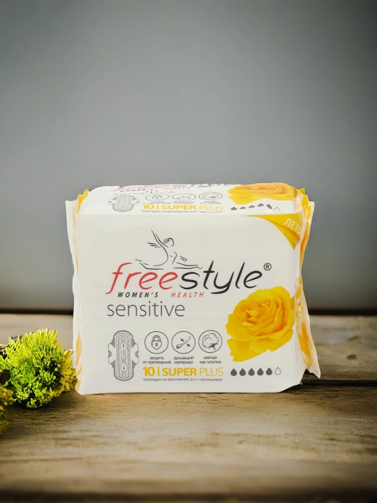 Ayollar gigiyenik prokladkalari Free Style Sensitive super, 10 dona