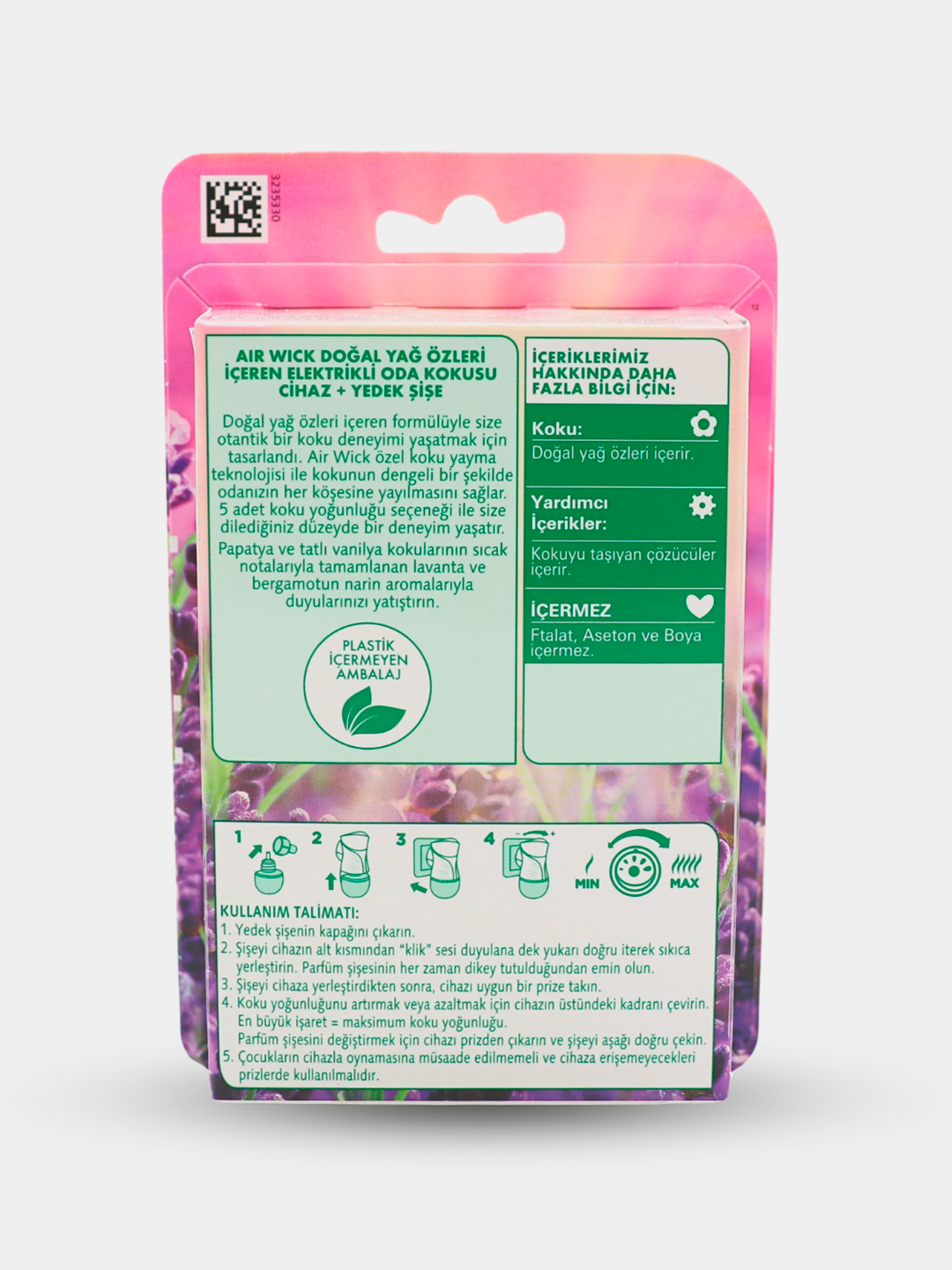 Air Wick Lavanda dalalari diffuzer va almashtiriladigan xushbo'y moyli shisha, 19 ml