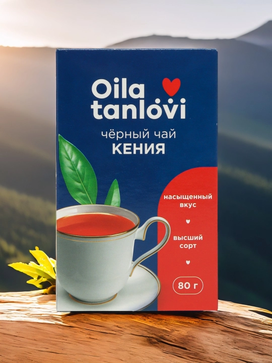 Qora choy Oila tanlovi "Keniya", granullangan, 80 g