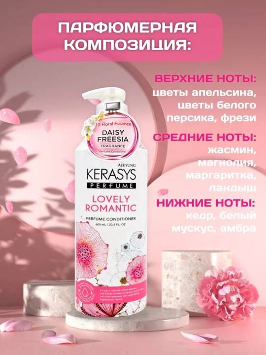 Xushbo'y iforli oziqlantiruvchi konditsioner ayollar uchun, "Kerasys" balzam, 600 ml