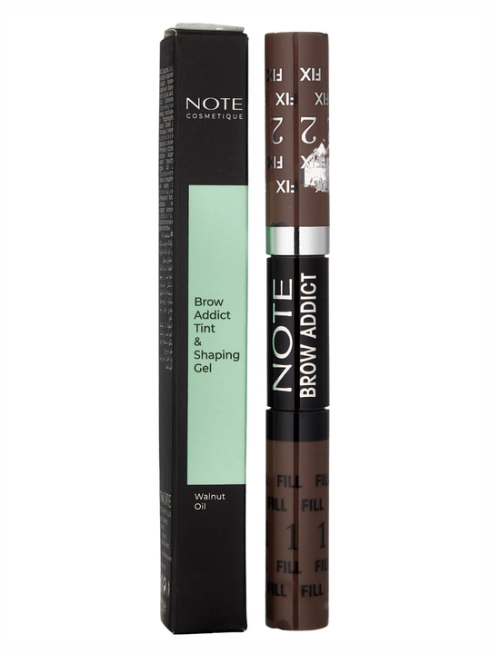 Qosh uchun tint Note Brow Addict Tint & Shaping Gel, 02 и 03