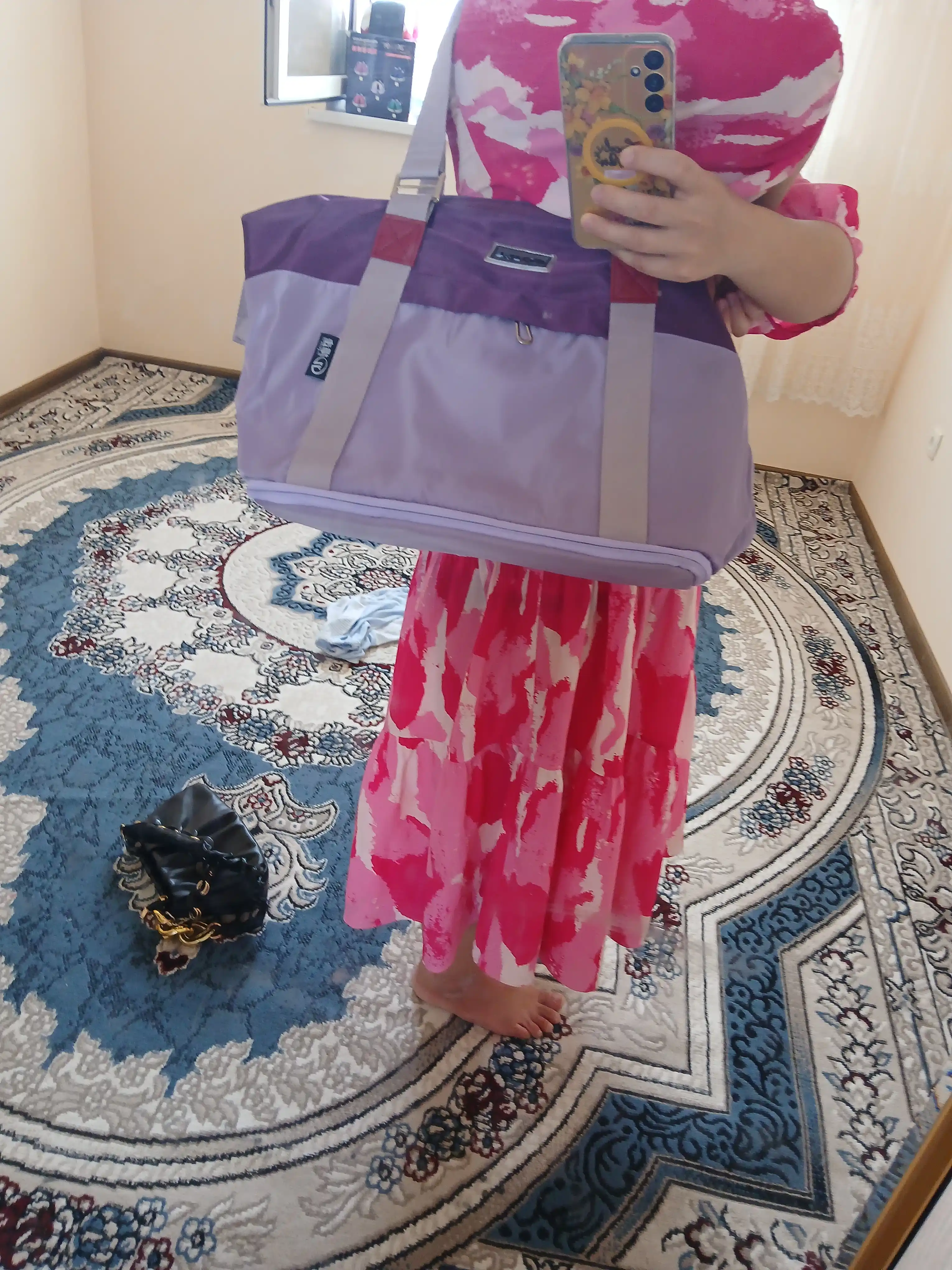 Ayollar sport va sayohat sumkasi, xaj va umra safariga mos, qatlanadigan hajm