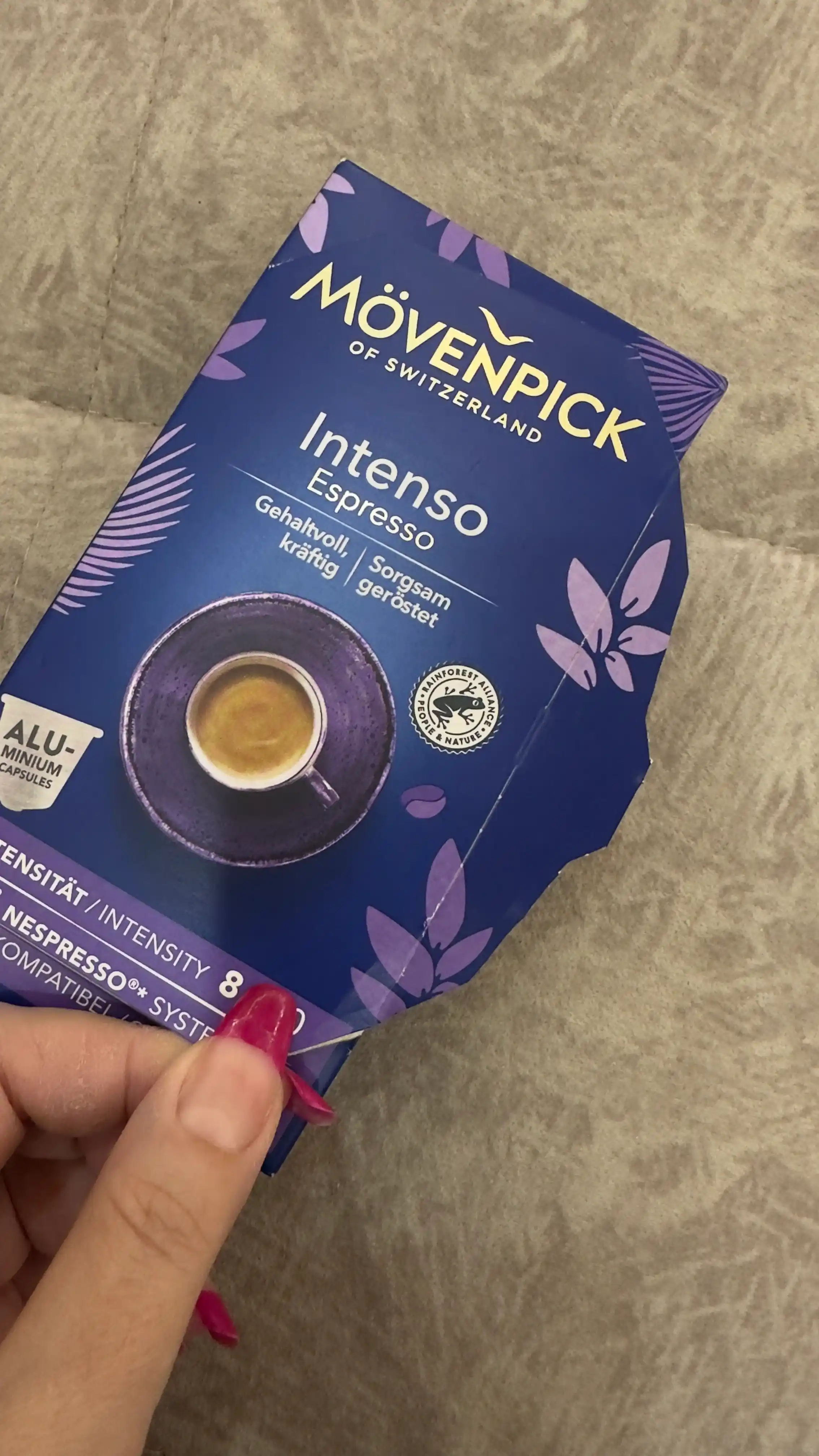 Кофе в капсулах Movenpick Intenso, 10 капсул, Nespresso Original, Германия