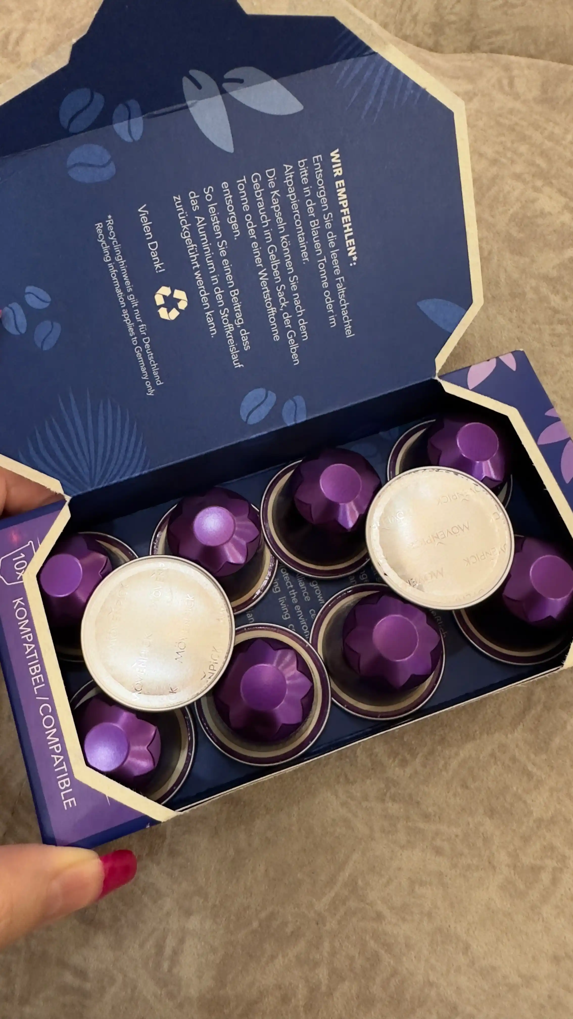 Кофе в капсулах Movenpick Intenso, 10 капсул, Nespresso Original, Германия