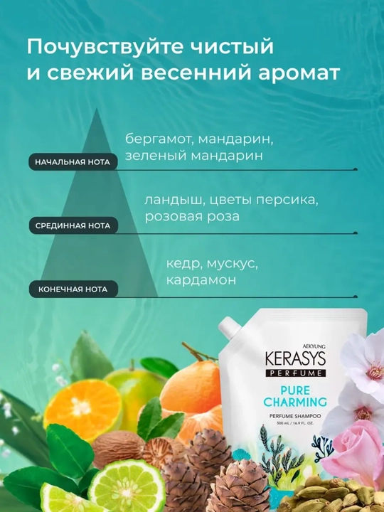 Шампунь, с кератином, для сухих и ломких волос, с приятным ароматом,  KERASYS - Корея