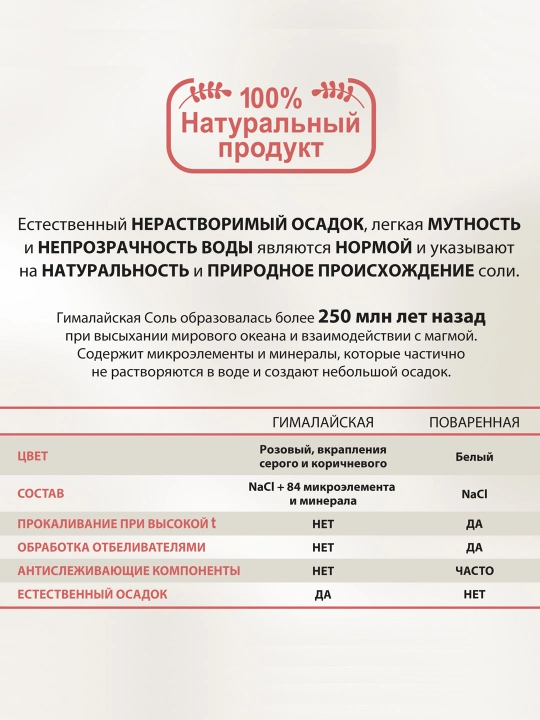 Herbion Himoloy pushti tuzi, mayda maydalangan 84 mineral, oziq-ovqat va SPA uchun 1,25 kg