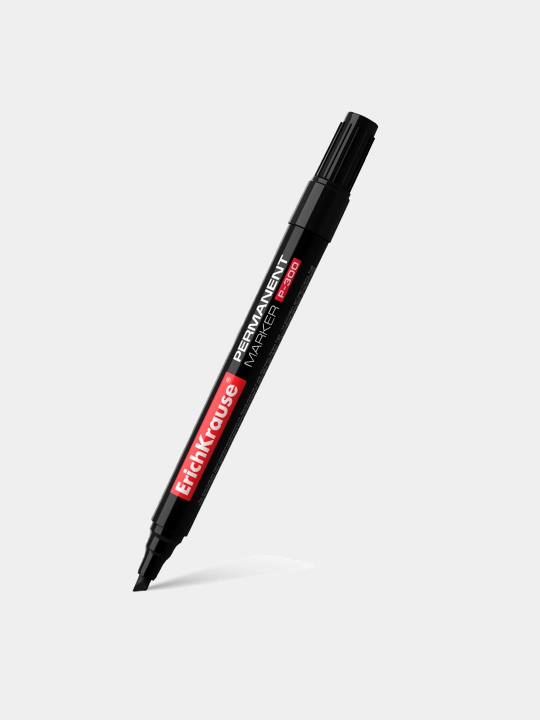 Permament marker ErichKrause P-300, siyoh rangi qora (qutida 12 dona.) 4781