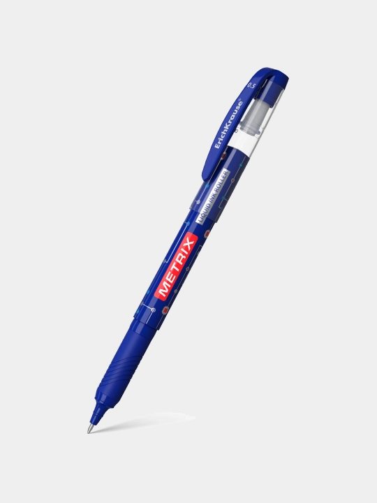 Ручка-роллер ErichKrause Metrix Stick&Grip Classic 0.5, цвет чернил синий 45479