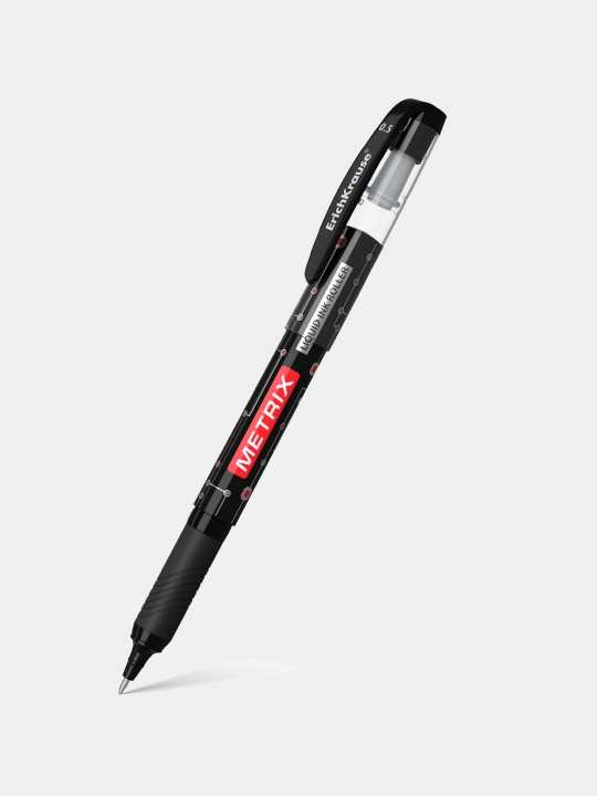 Ручка-роллер ErichKrause Metrix Stick&Grip Classic 0.5, цвет чернил черный 45480