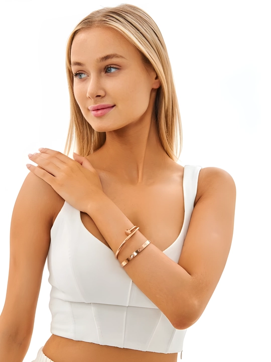 Набор браслетов "Гвоздь" Cartier, украшения на руку, женский комплект, бижутерия