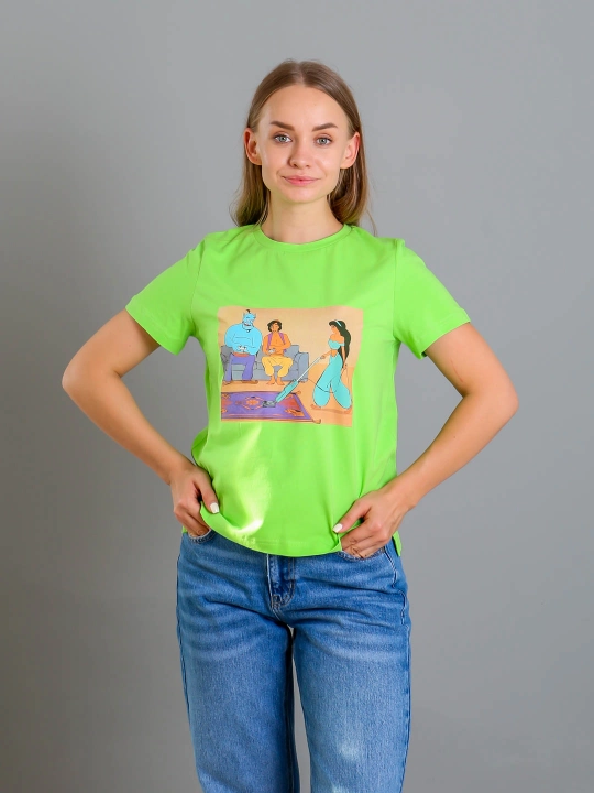 Футболка Regular Fit с мультяшным принтом
