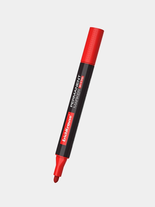 Permanent marker ErichKrause P-170, siyoh rangi qizil (qutida 12 dona.) 7310