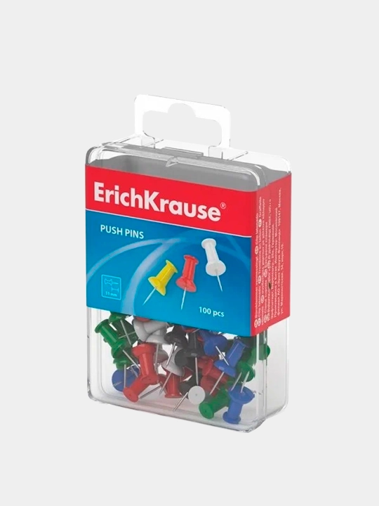 Tugmalar ErichKrause Classic, assorti (plastik qutida 100 dona.) 19749