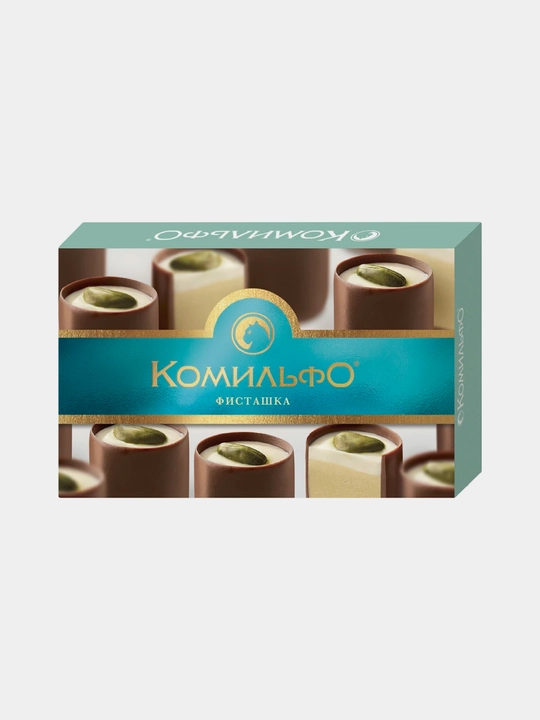 Конфеты Комильфо, "Фисташка", шоколадные с двухслойной начинкой, 116г