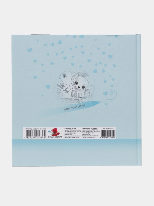 Sketchbuk 7BC, bo'sh varaqlar matli laminatsiya 200x200 mm, 24 varaq 8342 2125 q0000015099