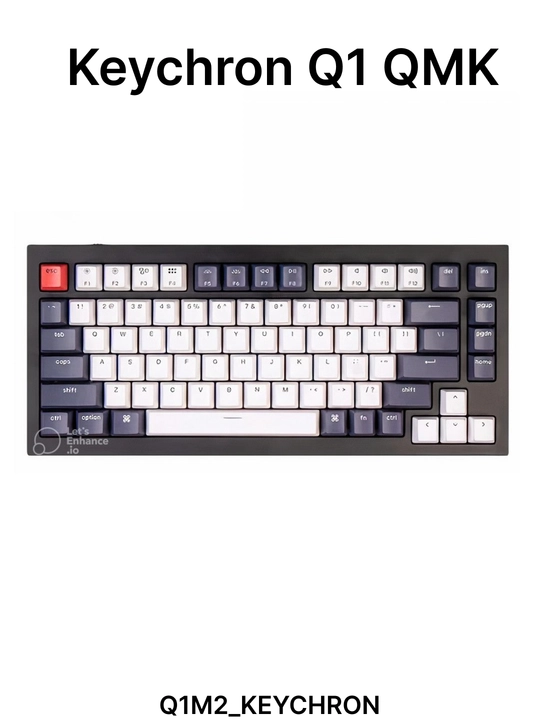 Simli o'yin klaviaturasi  Keychron Q1 QMK, HotSwappable, RGB, Knob, Black