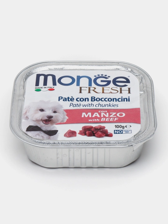 Monge mushuklar uchun pauch mol go'shti bo'laklari 100 gr 3 donadan