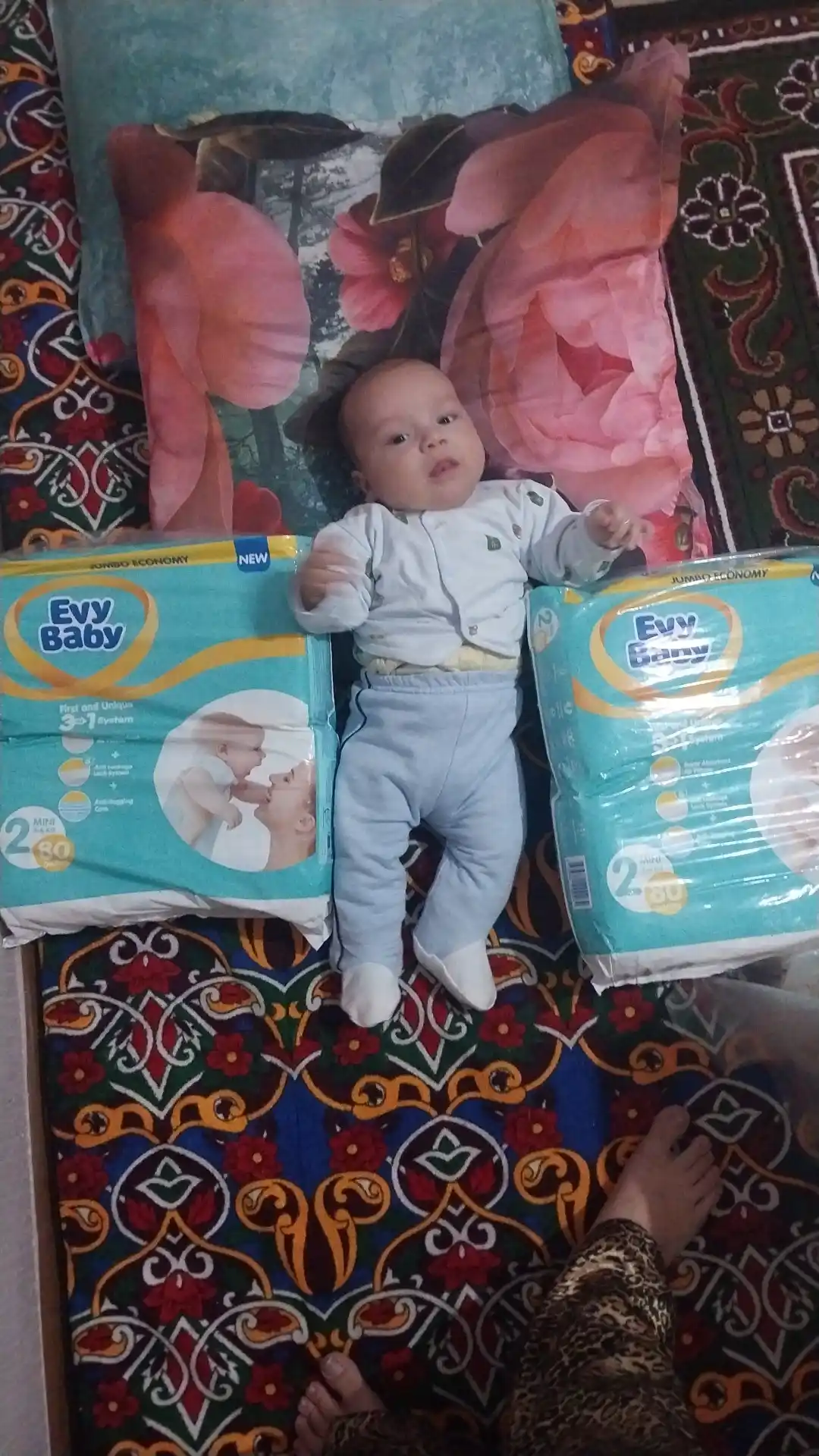 Детские подгузники Evy Baby Mini Jumbo 80*4 EXP21 №2
