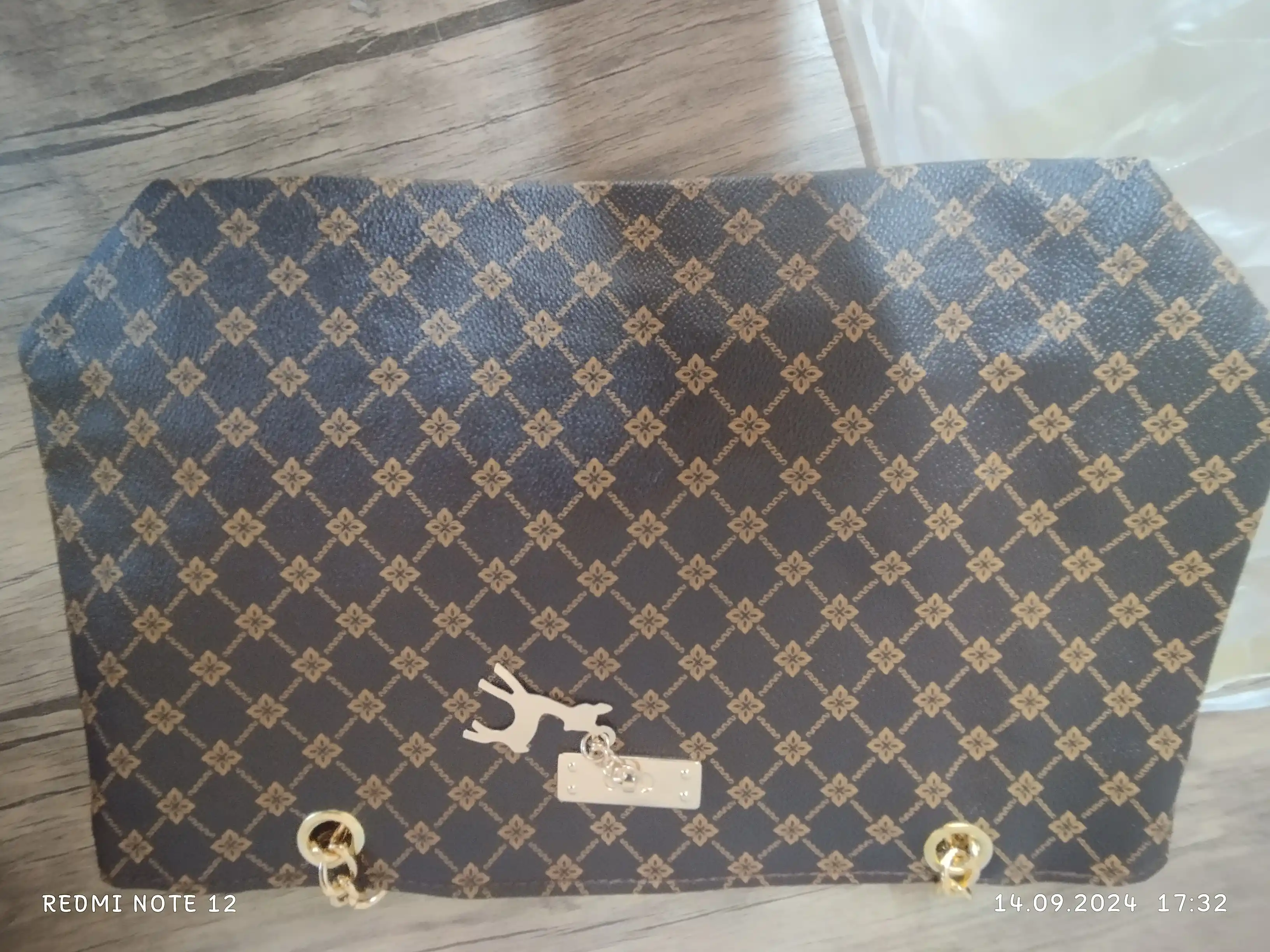 Ayollar uchun charm shopper sumkasi, qulay elkama-kamar va bosma bilan