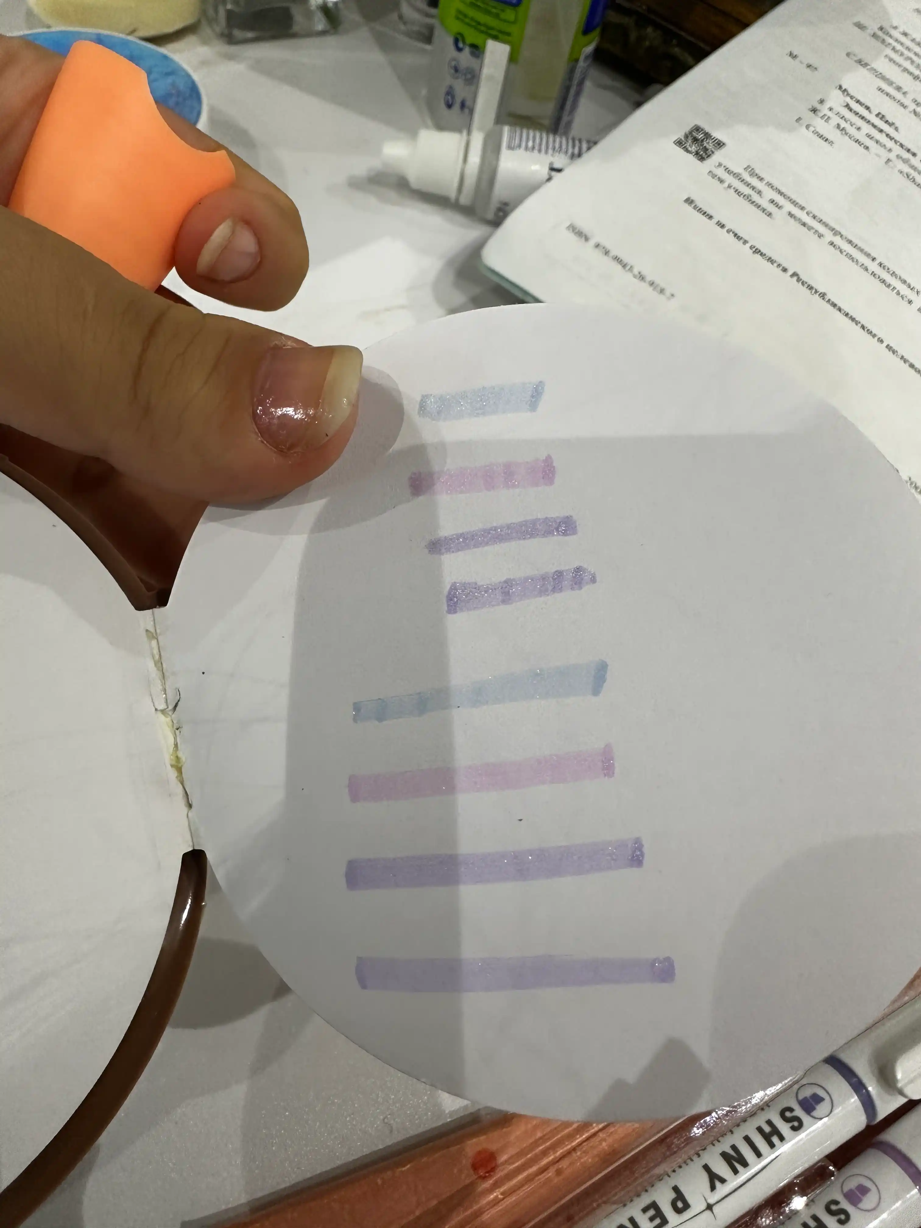 Набор блестящих фломастеров, выделитель, хайлайтер, маркер для заметок, в наборе 4 цвета