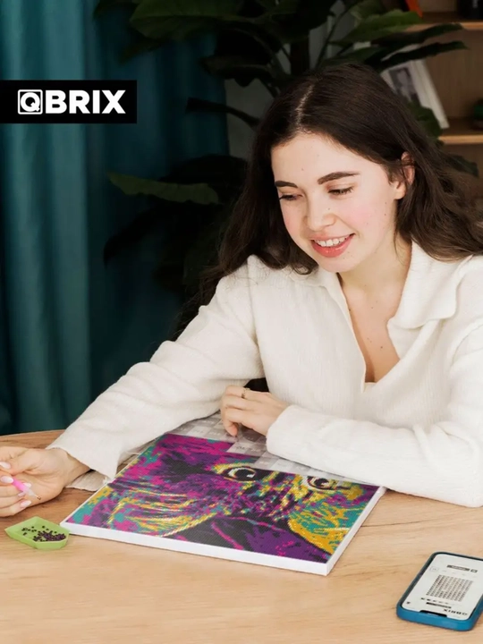 Qbrix Алмазная мозаика по любой фотографии, A3, магниты