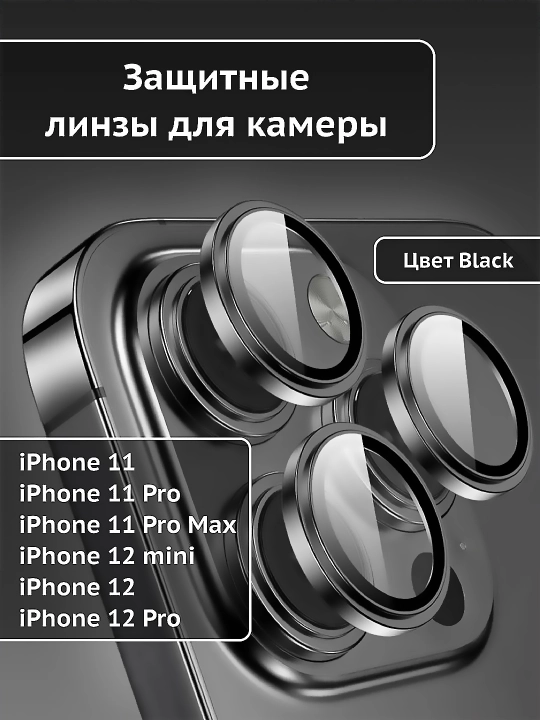 Himoya oynasi iPhone 12 / 12 Pro / 12 mini / 11 Pro max / 11 pro/ 11 kamerasi uchun