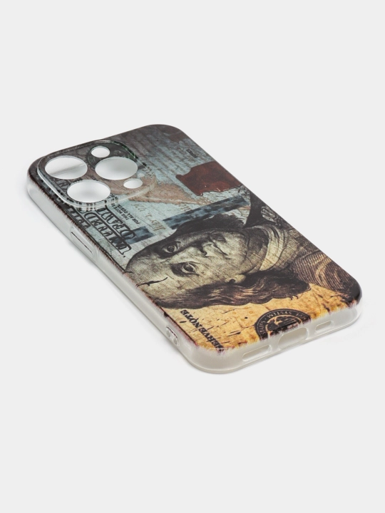 Чехол iPhone 12, 13, 14, 15 Pro, Pro max, прозрачная печать