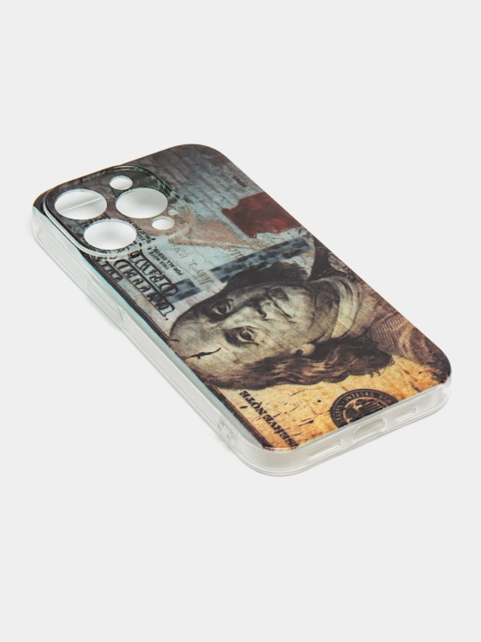 Чехол iPhone 12, 13, 14, 15 Pro, Pro max, прозрачная печать