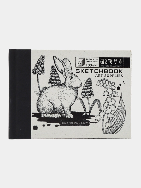 Sketchbuk, silliqlangan karton, 148*105 mm, 36 varaq, 100 g/m2, 4504 21354 q0000052201